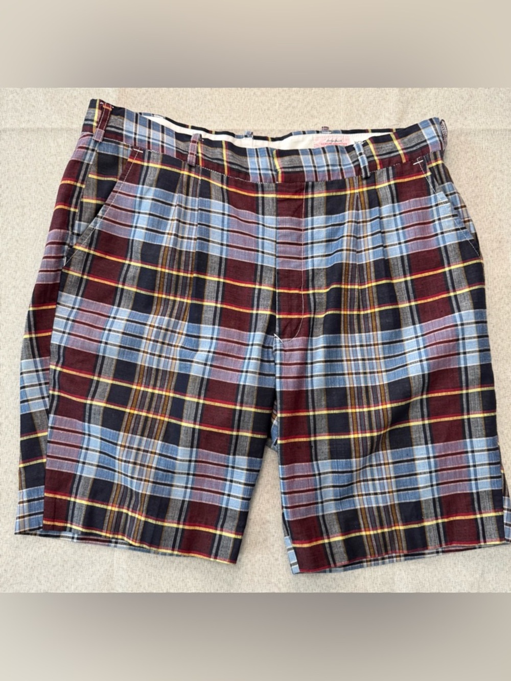 VTG Smith’s of Bermuda Indian Madras Plaid Shorts‎ - Men’s 38 - Handwoven
